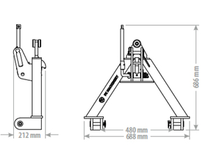 TŘÍBODOVÝ TRAKTOROVÝ ZÁVĚS KAT. 0 M115 FK Machinery