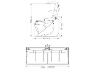 Krmná lopata ABWG FK Machinery s přidržovačem