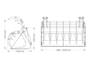 Krmná lopata MBWG FK Machinery se standardním přidržovačem