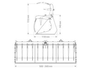 Krmná lopata MBWG FK Machinery se standardním přidržovačem