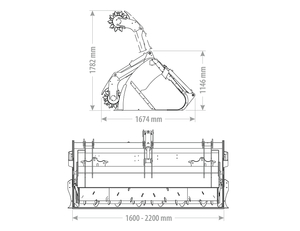 Lopata s frézou FBHSS FK Machinery