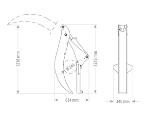 Drapák UPG1 FK Machinery pro paletizační vidle