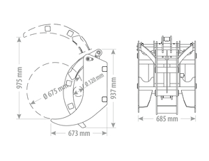 Lesnický drapák na kulatinu UWG1 FK Machinery