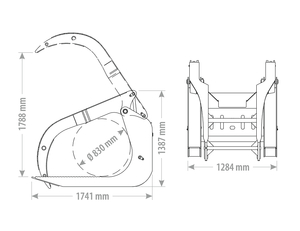 Lesnický drapák na kulatinu Goliat UWGPG FK machinery