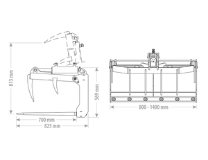 Drapák na hnůj Micro AFWG FK Machinery