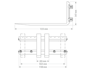 Paletizační vidle 2,0 T  FK Machinery