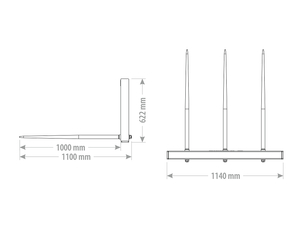 Vidle na balíky UBF3T FK Machinery