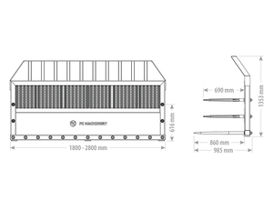 Teleskopické vidle na hnůj XLMMF FK Machinery