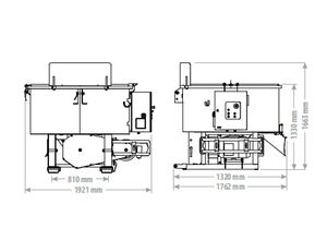 Nízký míchač betonu fk machinery s elektrickým
motorem UBCEN 800